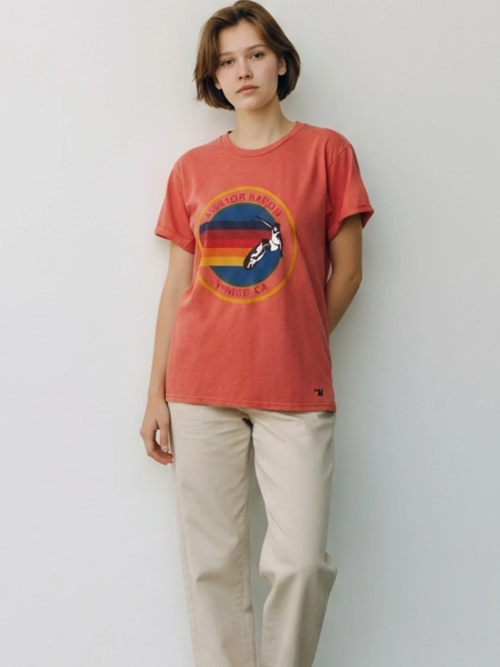 Aviator Nation Kids Venice CA Tee Orange Sz 14